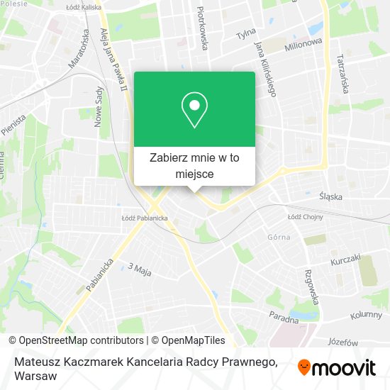 Mapa Mateusz Kaczmarek Kancelaria Radcy Prawnego