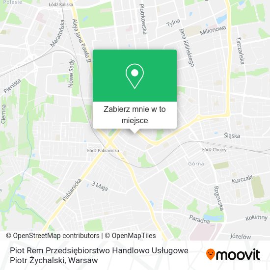 Mapa Piot Rem Przedsiębiorstwo Handlowo Usługowe Piotr Żychalski
