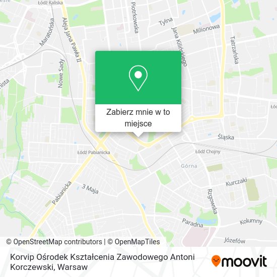 Mapa Korvip Ośrodek Kształcenia Zawodowego Antoni Korczewski