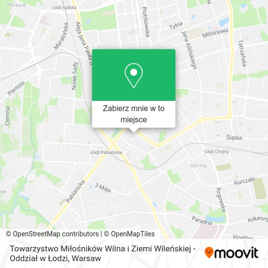 Mapa Towarzystwo Miłośników Wilna i Ziemi Wileńskiej - Oddział w Łodzi