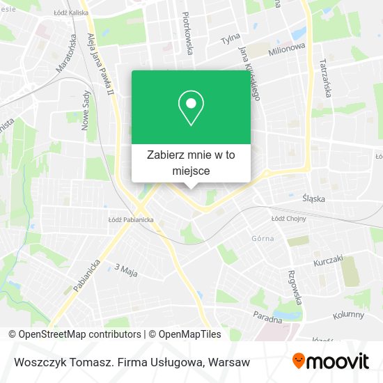 Mapa Woszczyk Tomasz. Firma Usługowa