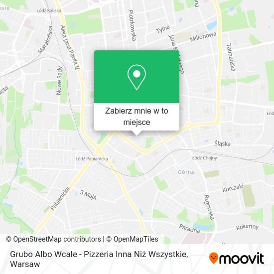 Mapa Grubo Albo Wcale - Pizzeria Inna Niż Wszystkie