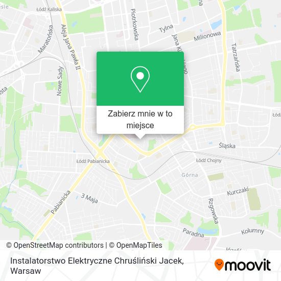 Mapa Instalatorstwo Elektryczne Chruśliński Jacek