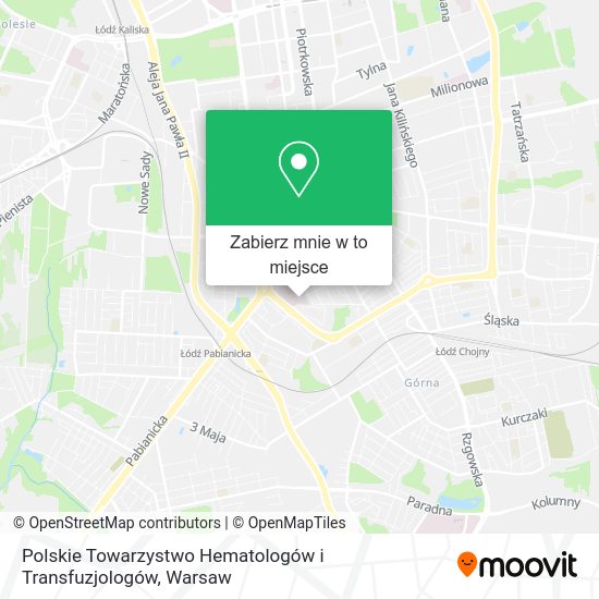 Mapa Polskie Towarzystwo Hematologów i Transfuzjologów