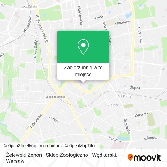 Mapa Żelewski Zenon - Sklep Zoologiczno - Wędkarski