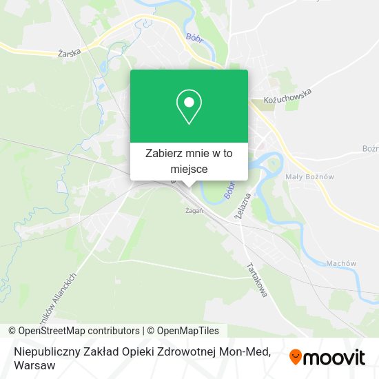 Mapa Niepubliczny Zakład Opieki Zdrowotnej Mon-Med