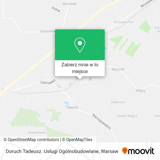 Mapa Doruch Tadeusz. Usługi Ogólnobudowlane