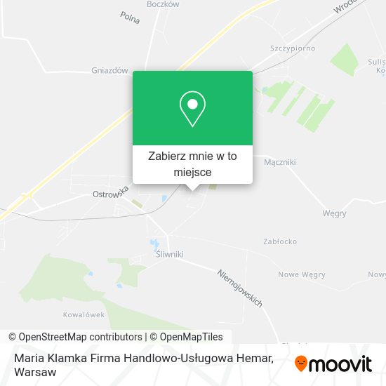 Mapa Maria Klamka Firma Handlowo-Usługowa Hemar