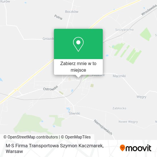 Mapa M-S Firma Transportowa Szymon Kaczmarek