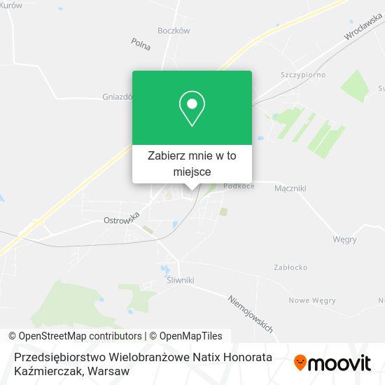 Mapa Przedsiębiorstwo Wielobranżowe Natix Honorata Kaźmierczak