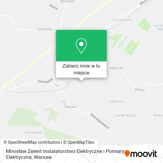 Mapa Mirosław Zelent Instalatorstwo Elektryczne i Pomiary Elektryczne