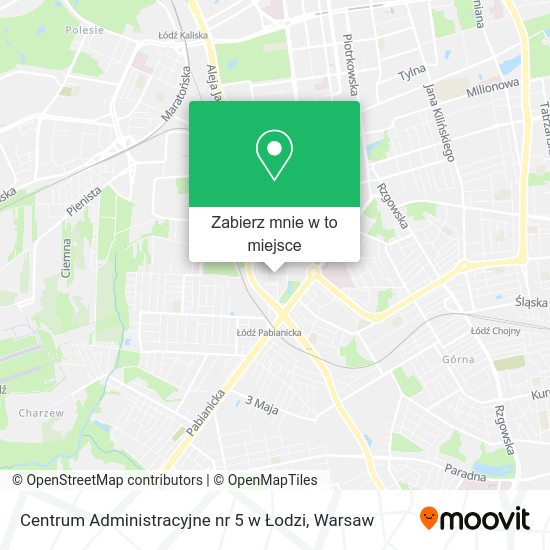 Mapa Centrum Administracyjne nr 5 w Łodzi