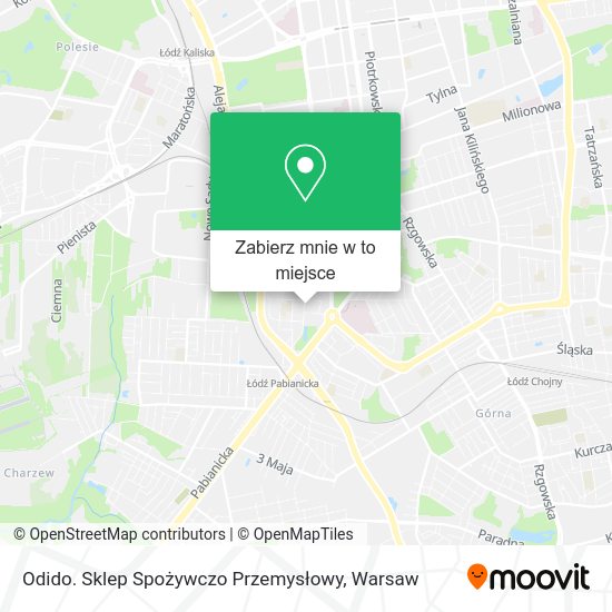 Mapa Odido. Sklep Spożywczo Przemysłowy