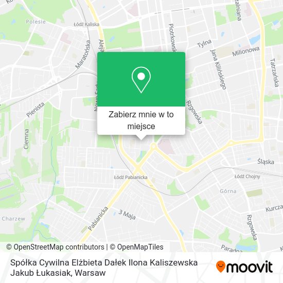 Mapa Spółka Cywilna Elżbieta Dałek Ilona Kaliszewska Jakub Łukasiak