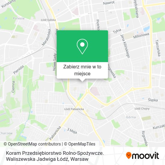 Mapa Koram Przedsiębiorstwo Rolno-Spożywcze. Waliszewska Jadwiga Łódź