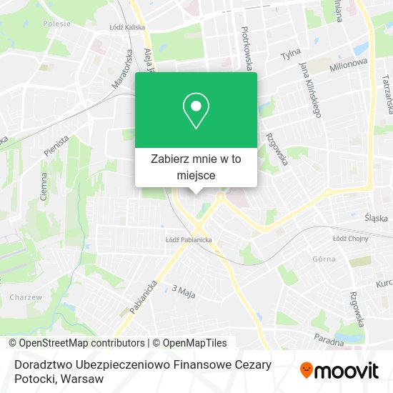 Mapa Doradztwo Ubezpieczeniowo Finansowe Cezary Potocki