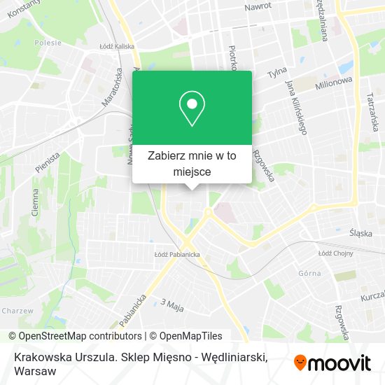 Mapa Krakowska Urszula. Sklep Mięsno - Wędliniarski