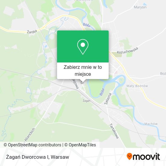 Mapa Żagań Dworcowa I