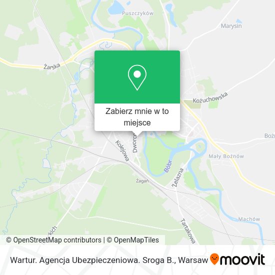 Mapa Wartur. Agencja Ubezpieczeniowa. Sroga B.