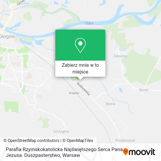 Mapa Parafia Rzymskokatolicka Najświętszego Serca Pana Jezusa. Duszpasterstwo