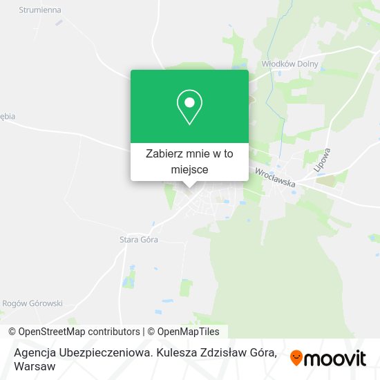 Mapa Agencja Ubezpieczeniowa. Kulesza Zdzisław Góra