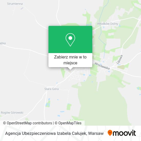 Mapa Agencja Ubezpieczeniowa Izabela Całujek