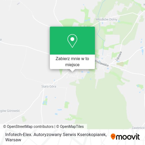 Mapa Infotech-Elex. Autoryzowany Serwis Kserokopiarek