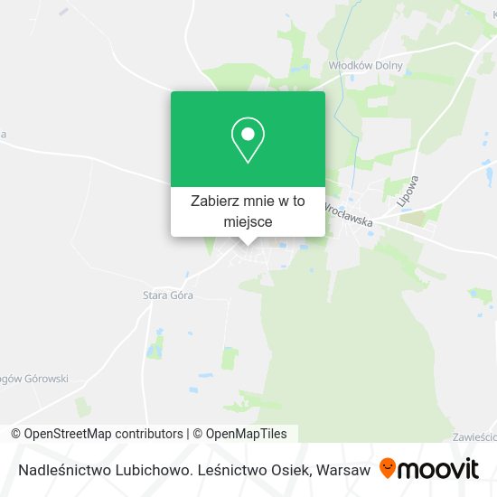 Mapa Nadleśnictwo Lubichowo. Leśnictwo Osiek