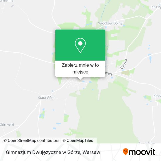 Mapa Gimnazjum Dwujęzyczne w Górze