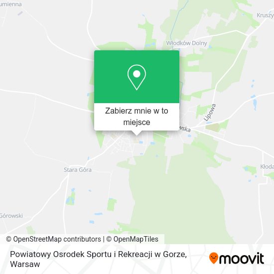 Mapa Powiatowy Osrodek Sportu i Rekreacji w Gorze