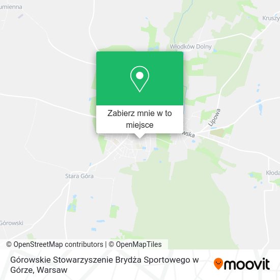 Mapa Górowskie Stowarzyszenie Brydża Sportowego w Górze