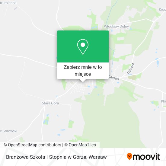 Mapa Branżowa Szkoła I Stopnia w Górze