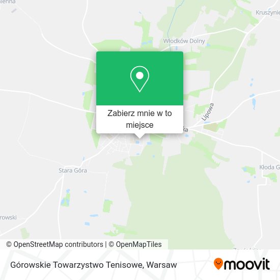 Mapa Górowskie Towarzystwo Tenisowe