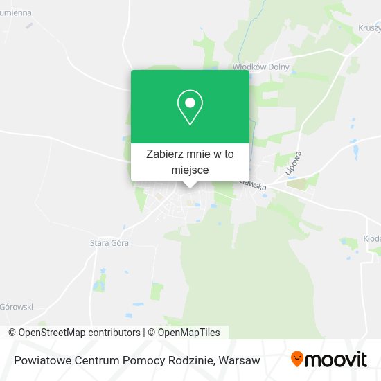 Mapa Powiatowe Centrum Pomocy Rodzinie