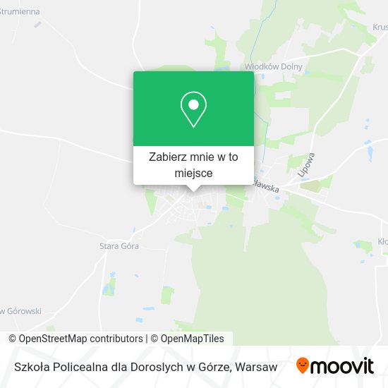 Mapa Szkoła Policealna dla Doroslych w Górze