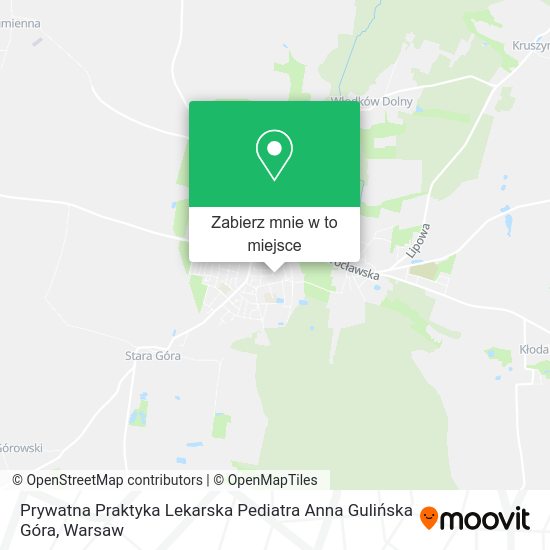 Mapa Prywatna Praktyka Lekarska Pediatra Anna Gulińska Góra