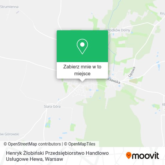 Mapa Henryk Żłobiński Przedsiębiorstwo Handlowo Usługowe Hewa