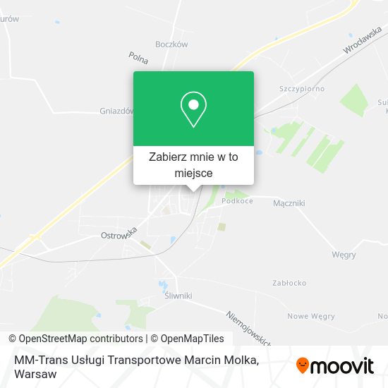 Mapa MM-Trans Usługi Transportowe Marcin Molka