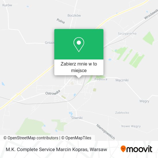 Mapa M.K. Complete Service Marcin Kopras