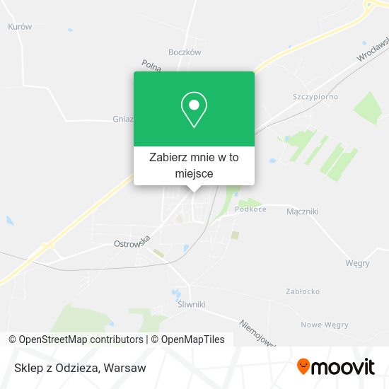 Mapa Sklep z Odzieza