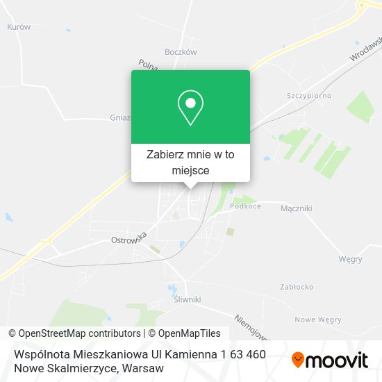 Mapa Wspólnota Mieszkaniowa Ul Kamienna 1 63 460 Nowe Skalmierzyce