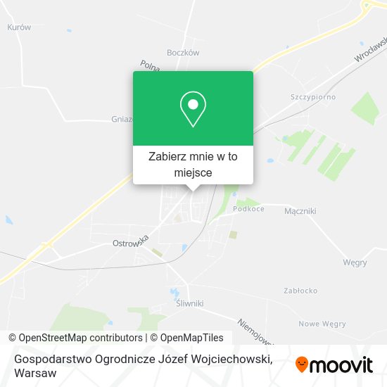 Mapa Gospodarstwo Ogrodnicze Józef Wojciechowski