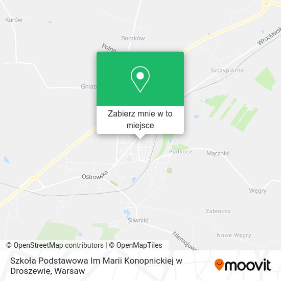 Mapa Szkoła Podstawowa Im Marii Konopnickiej w Droszewie