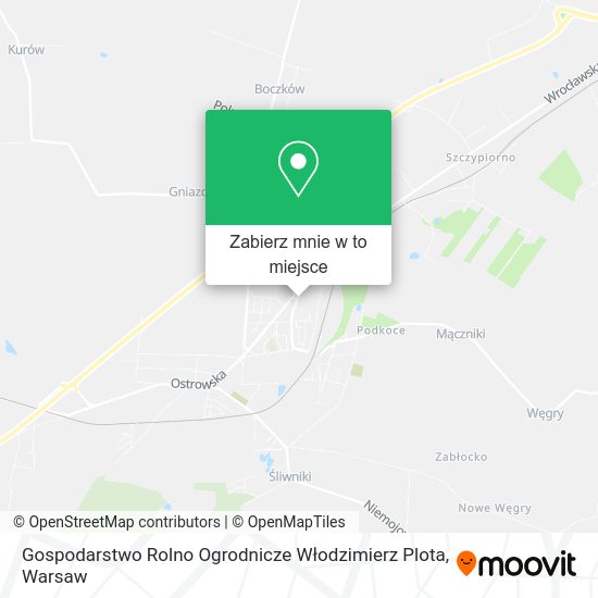 Mapa Gospodarstwo Rolno Ogrodnicze Włodzimierz Plota