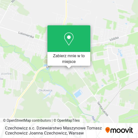 Mapa Czechowicz s.c. Dziewiarstwo Maszynowe Tomasz Czechowicz Joanna Czechowicz