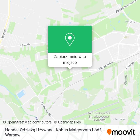 Mapa Handel Odzieżą Używaną. Kobus Małgorzata Łódź