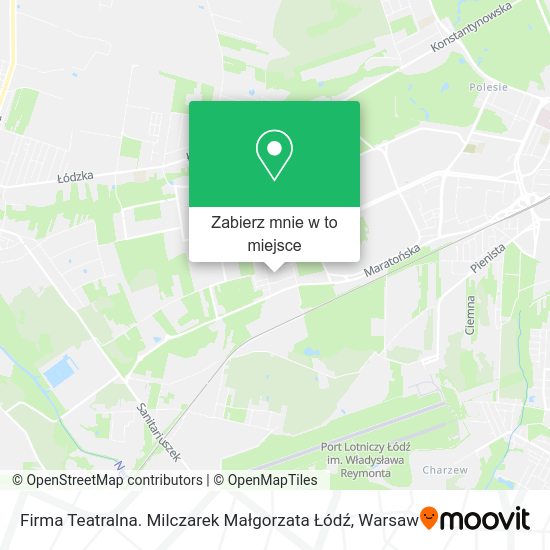 Mapa Firma Teatralna. Milczarek Małgorzata Łódź