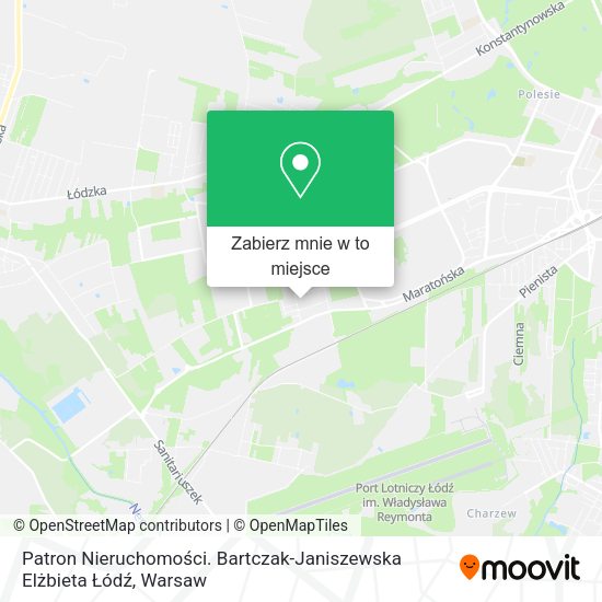 Mapa Patron Nieruchomości. Bartczak-Janiszewska Elżbieta Łódź