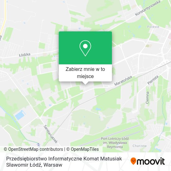 Mapa Przedsiębiorstwo Informatyczne Komat Matusiak Sławomir Łódź