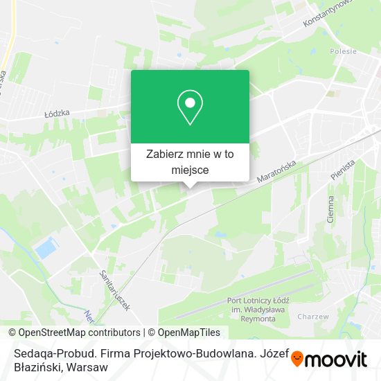 Mapa Sedaqa-Probud. Firma Projektowo-Budowlana. Józef Błaziński